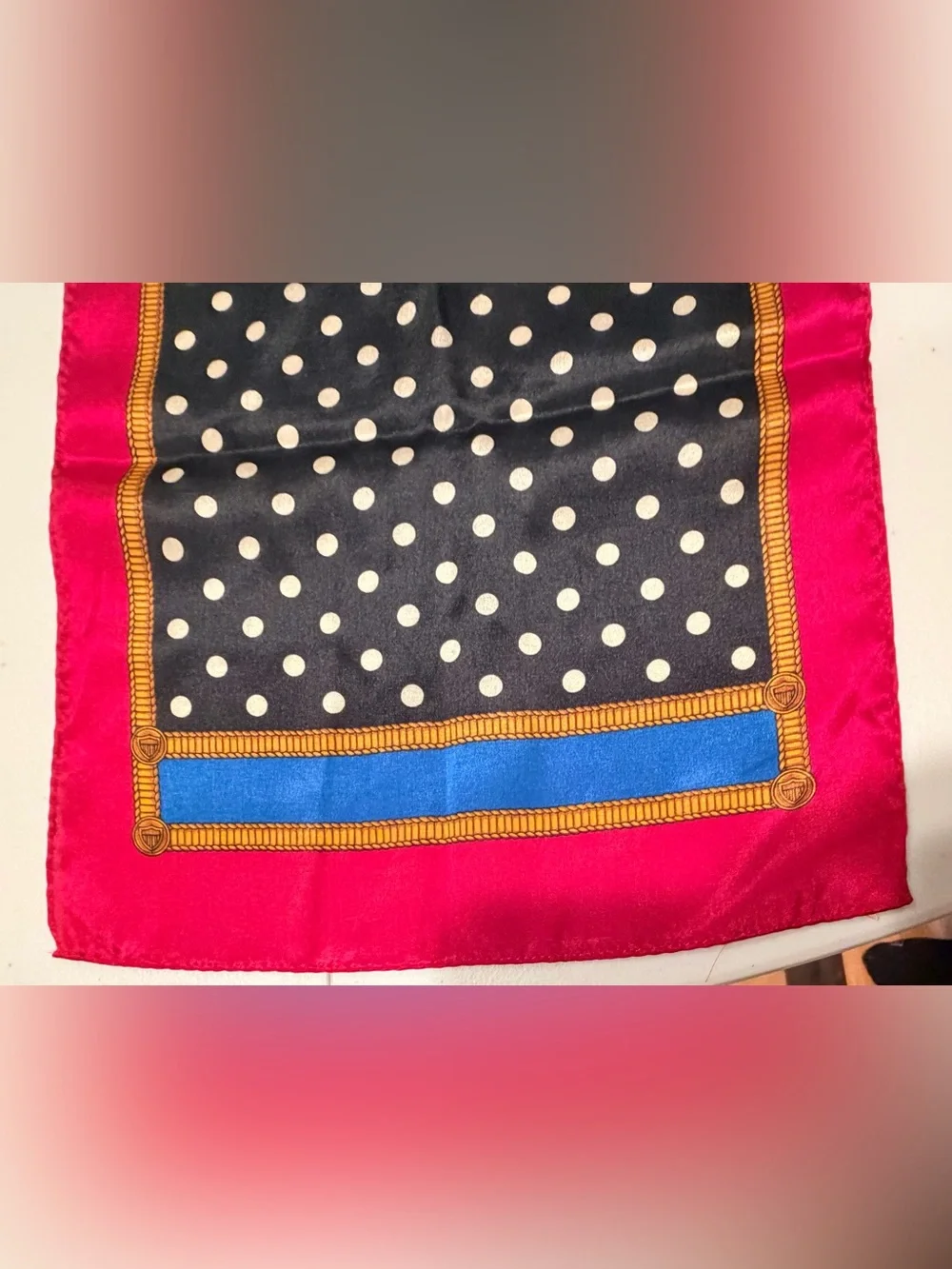 VINTAGE: ECHO | ladies polka dot silk scarf